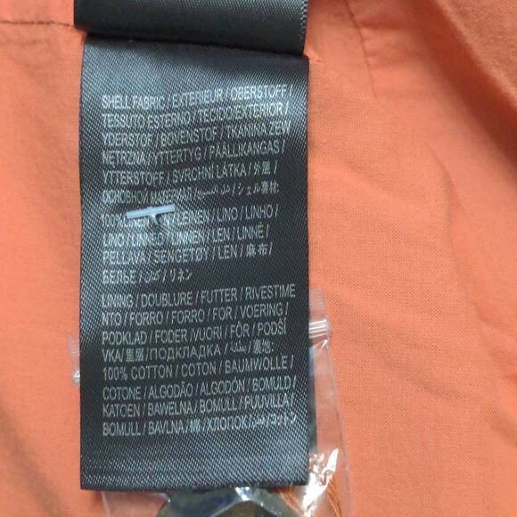 Farm Rio Womens Blazer Jacket Brown Rust Buttons Pockets 100% Linen Collar M New - Picture 9 of 15